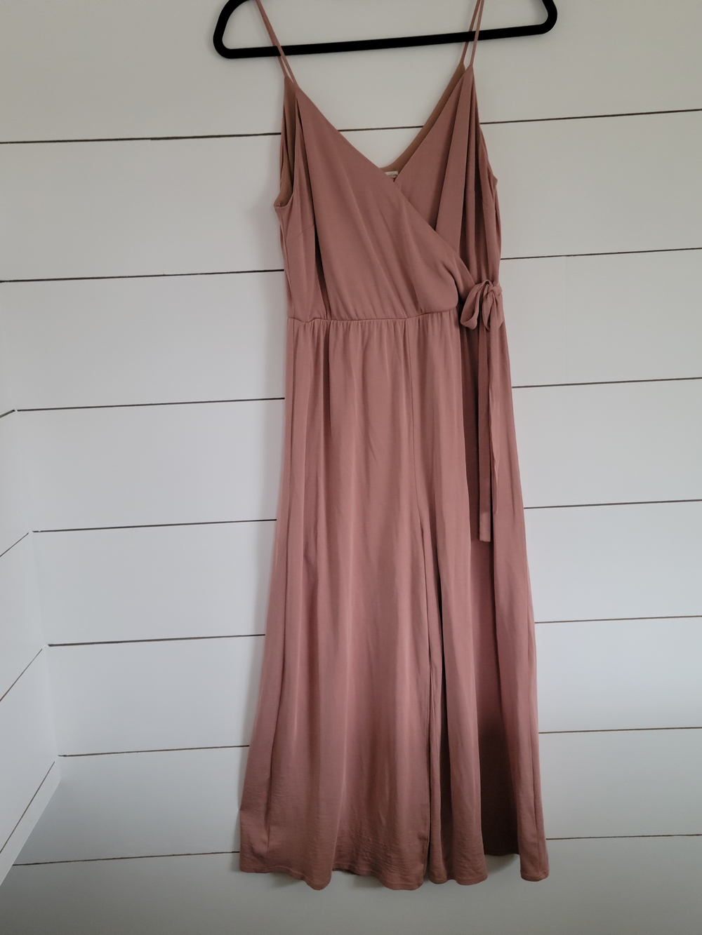 Sienna Sky Sleeveless Mauve Wide Leg Crop Style Jumpsuit With Tie